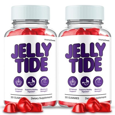 Jelly Tide Gummies, Max Strength Jelly Tide All Natural Supplement (2 pack)