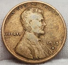 🔑  1915-S Lincoln Wheat Cent 1C, Semi-key Date, Great For Albums - LC-15AK