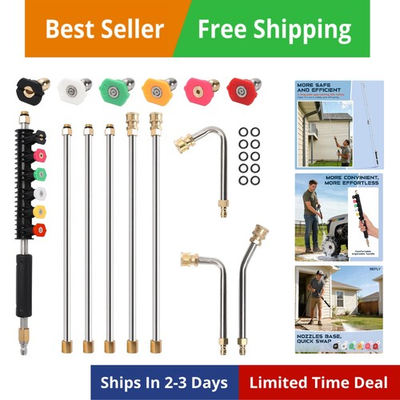 #ad #ad Pressure Washer Extension Wand Upgrade 9 Pack Power Washer Lance with 6 Nozz... $45.28
