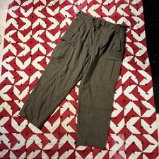 Vintage German Military Pants Wool Bulag Munchen As Is Green Flaws READ