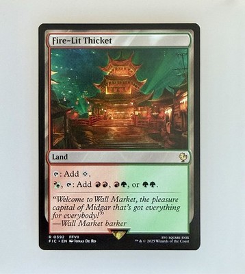 Magic the Gathering: Fire-Lit Thicket Commander: Final Fantasy Regular NM