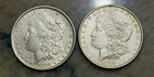1882 P 1882 O SET FOF TWO MORGAN SILVER DOLLARS FINE LOOKING COINS 90 % SILVER