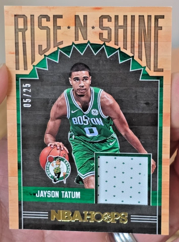 2017-18 Panini Hoops Jayson Tatum RS-JTM /25 Rookie Patch - Game Worn! - Image 3 of 3
