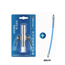 Grease Gun Coupler Double Handle 12000PSI Quick Release Lock Oil Nozzles/Hose