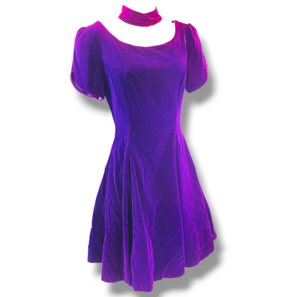 jessica mcclintock purple dress Gorgeous color shift iridescent purple / blue silky