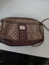 Vintage Liz Claiborne brown and tan crossbody purse