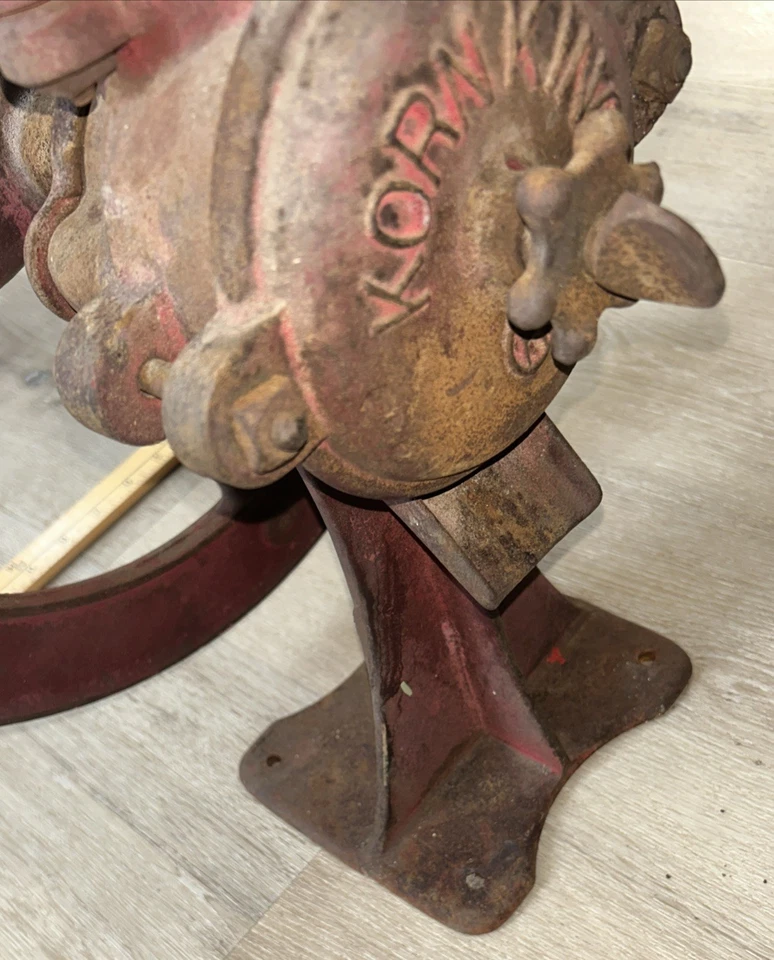 Vintage Root-Heath Korn King Corn Grinder - No. 2 - Wood Handle 18” X 15.5” - Image 4 of 4