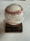 HANK AARON Autographed Baseball PSA Certified