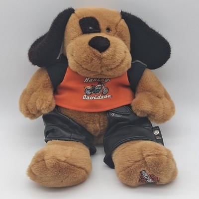 Vintage 2003 Harley Davidson Plush Bulldog Dog Stuffed Animal Official Licensed