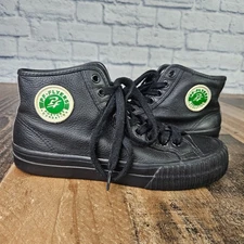 PF Flyers Black Sneakers Sandlot High Top Canvas Shoes Men's 8 Women's 9.5