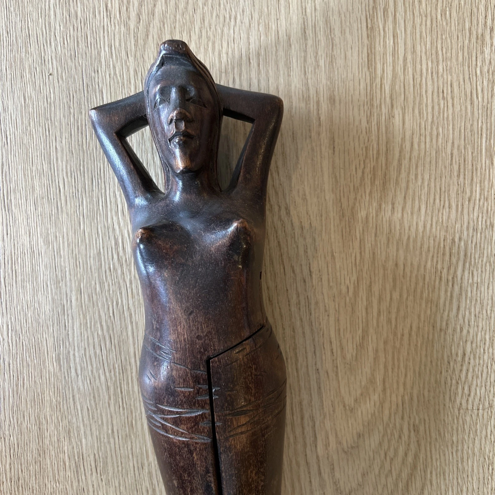 Antique French Breton Man Nutcracker Wood