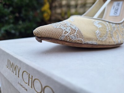 Jimmy Choo Agnes Lace Bridal Shoes Size 40 | eBay