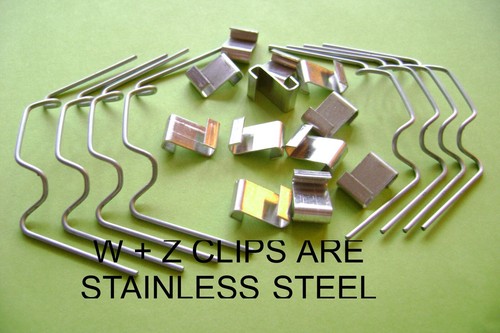 MIXED PACKS OF W and Z STAINLESS STEEL GLAZING GREENHOUSE 50 W --- 50 Z - Picture 9 of 9