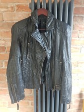 Barneys Genuine Leather Jacket Uk 10 Eu 38 Us 6 Rrp £190