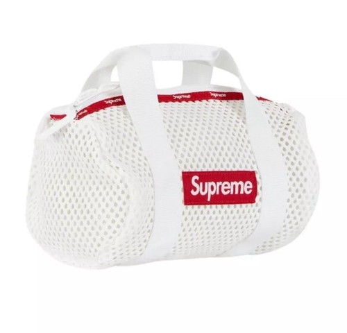 Supreme Small Mesh Duffle Bag - White - NEW Limited Drop - 2023 Yellowing Flaws - Picture 2 of 6