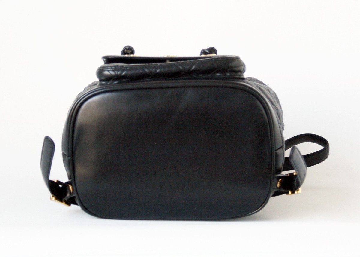 MCM Quilt Black Leather Backpack Vintage | eBay display picture 2