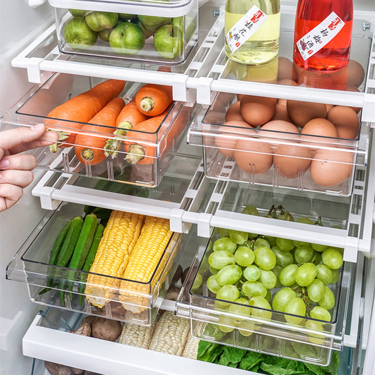 Kühlschrank Organizer Schublade Universal Aufbewahrungsbox Ordnungssystem 2 Fäch