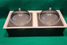 RARE Mid Century MCM Modern Double Dome Serving Dish