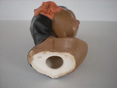 1950 MARWAL HAWAII HULA HEAD・HULA BUST Vintage Hawaiian Hula Girl Bust Marwal Chalkware w/ Hibiscus