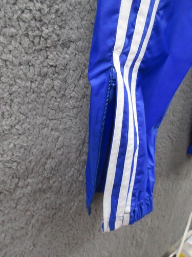 NWT Rare 90s Adidas TEAM Vintage Nylon Blue Track Pants Youth Medium - Picture 8 of 14