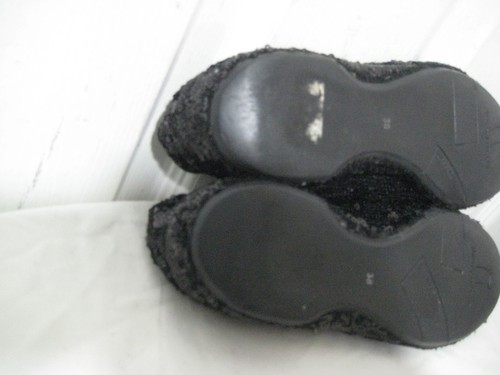 Thierry Rabotin Black Sequin Low Wedge Shoes Women's Size 38 . - Picture 14 of 14