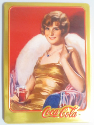 Coca-Cola Metal Art Card 16 of 20 1928 Calendar Girl 1993 | eBay