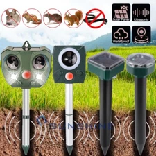 Ultrasonic Animal Repellent Solar Dog Cat Skunk Deer Raccoon Repeller For Garden