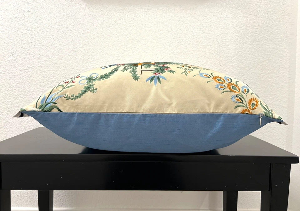 FUNDA de cojín Le Jardín Chinois ~ River Song bordada por Brunschwig & Fils Foto 4 de 4