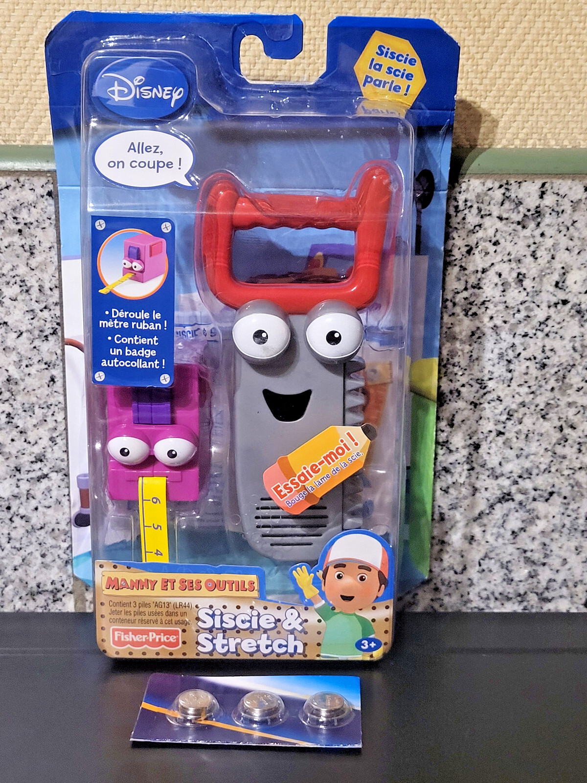 Handy Manny et ses Outils Fisher Price neuf figurine Disney Siscie Stretch parle