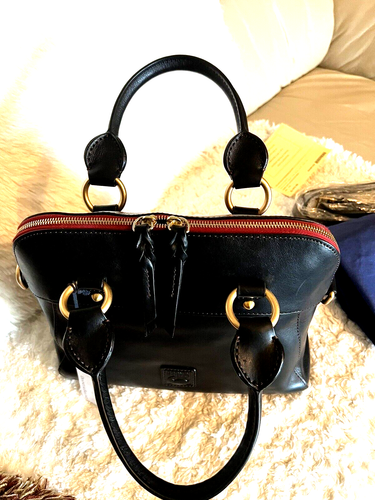 Neu mit Etikett Dooney & Bourke Florentine Cameron Umhängetasche in SCHWARZ - Bild 11 von 20