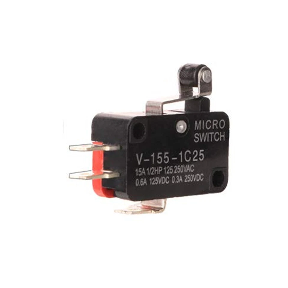 MOONBUY V-155-1C25 Micro Limit Switch Hinge Roller Momentary Cherry Push Button SPDT
