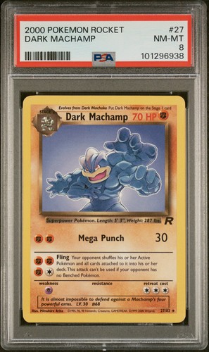 Dark Machamp (Unlimited) graded PSA 8 for sale on eBay