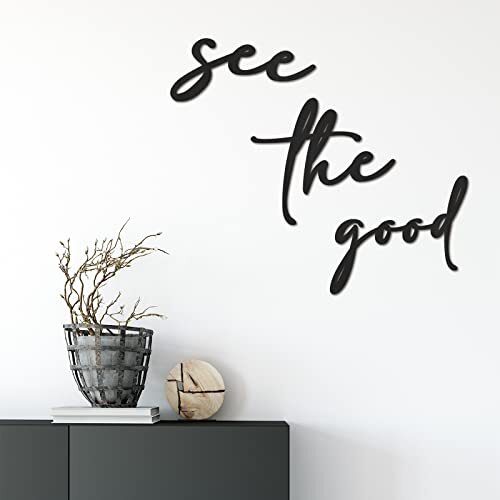 3 Pieces See the Good Wall Art Black Wood Wall Decor Rustic Wood Wall Art - Picture 2 of 8