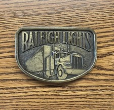 Belt Buckle Raleigh Lights Tobacco w/Semi Vintage