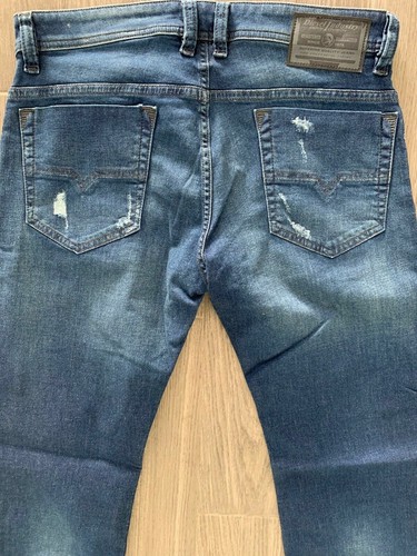 $298 Authentic Rare DIESEL Men's Distressed SAFADO Blue Regular Slim Jeans 30 - Picture 6 of 9