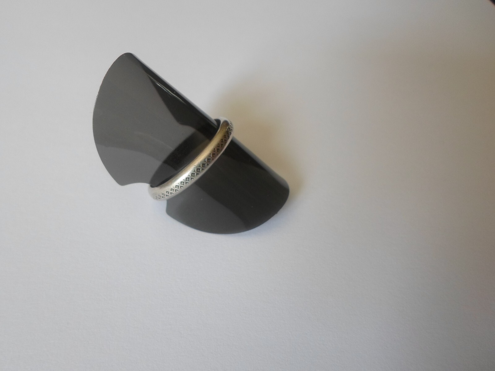 solid silver ring, chiseled ring, size 55/56 - image 6