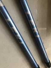 Leki Instructor Carbon Fiber Trekking Walking Sticks Poles Set Light Blue Silver