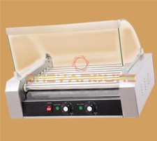 1PC New 1.35KW Commercial 9 Roller Hot Dog Grill Cooker Machine 220V