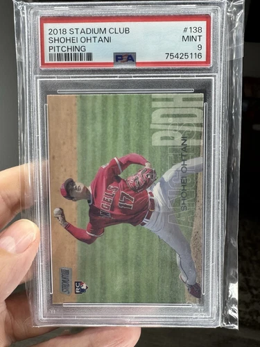 2018 TOPPS STADIUM CLUB VARIATION PITCHING #138 SHOHEI OHTANI PSA 9 MINT