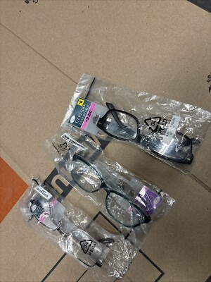 (3) Reading Glasses Eyeglasses +2.50 Readers &