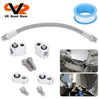 For LS LS1 Throttle Body Bypass Coolant Steam Port Crossover Hose Braided Kit