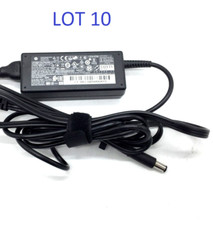 Lot of 10 HP 65W AC Adapter Large Tip Charger w/ Cable Original Genuine