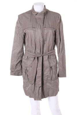 TAIFUN SEPARATES Transitional Coat with Belt D 36 olive grey