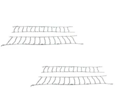 2 Pk 22.5" Twist Link Single Snow Traction Tire Chain for Semi Trucks (Set of 2)