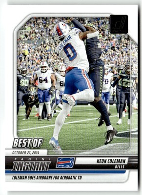 Panini NFL Donruss 2025 No. INS-KCN Keon Coleman Best of Instant