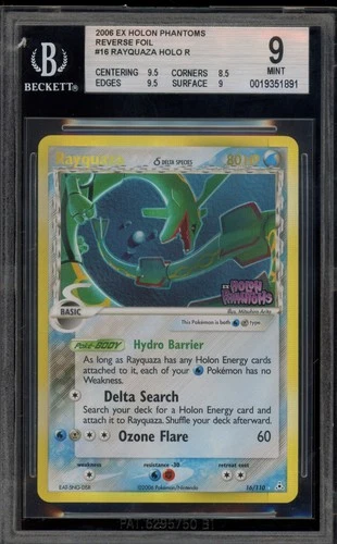 Pokemon Rayquaza EX Holon Phantoms Reverse Holo Rare #16 BGS 9 Mint