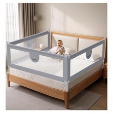 King Size Toddler Bed Rail 3-Side Safety Guard Adjustable Child Bedside