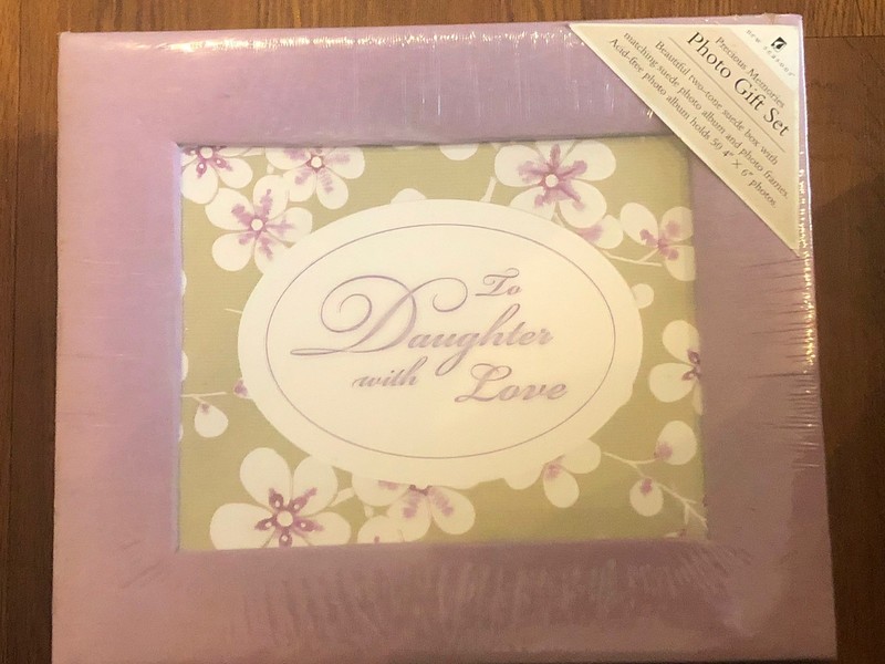 Photo Gift Set Mother To Daughter With Love Elegant Suede Box Album & 2 Frames