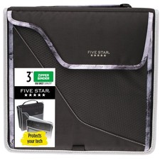 Zipper Binder, 3 Inch 3-Ring Binder with D Rings, Removable Padded Case, 5-Ta...