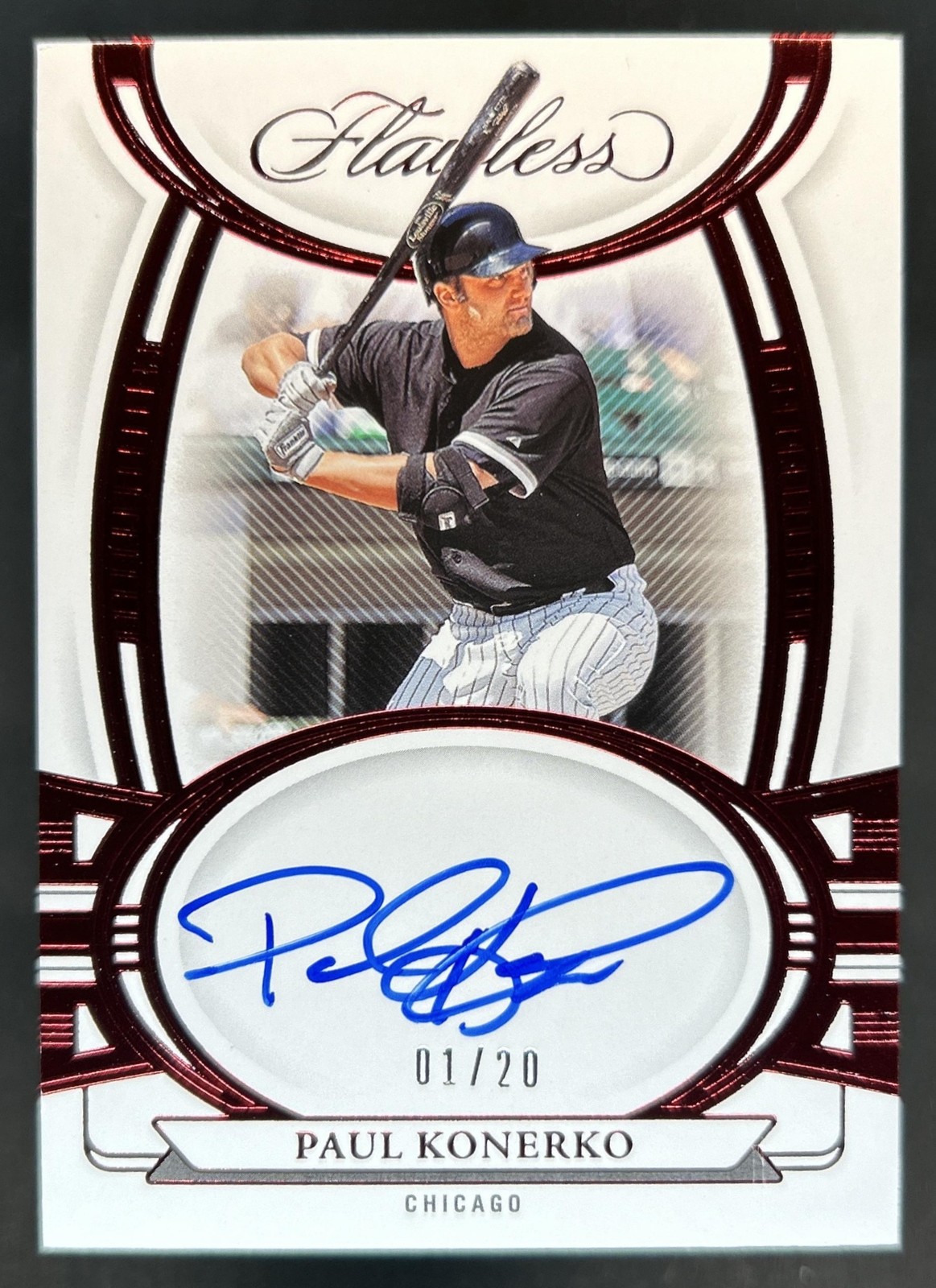 2023 Panini Flawless Paul Konerko Signatures Ruby Auto Autograph #/20 White Sox